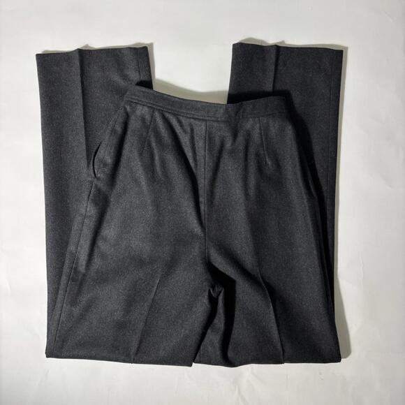 vintage 1980s evan picone dark grey wool trousers - Picture 3 of 8
